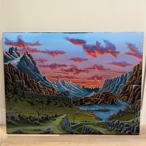 Majestic Castle at Dusk Canvas Art